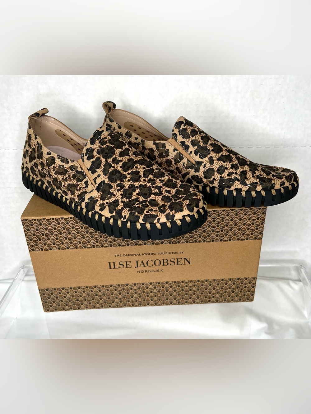 Ilse Jacobsen Tulip Shoe, Latte/Black, EU 40, NWT